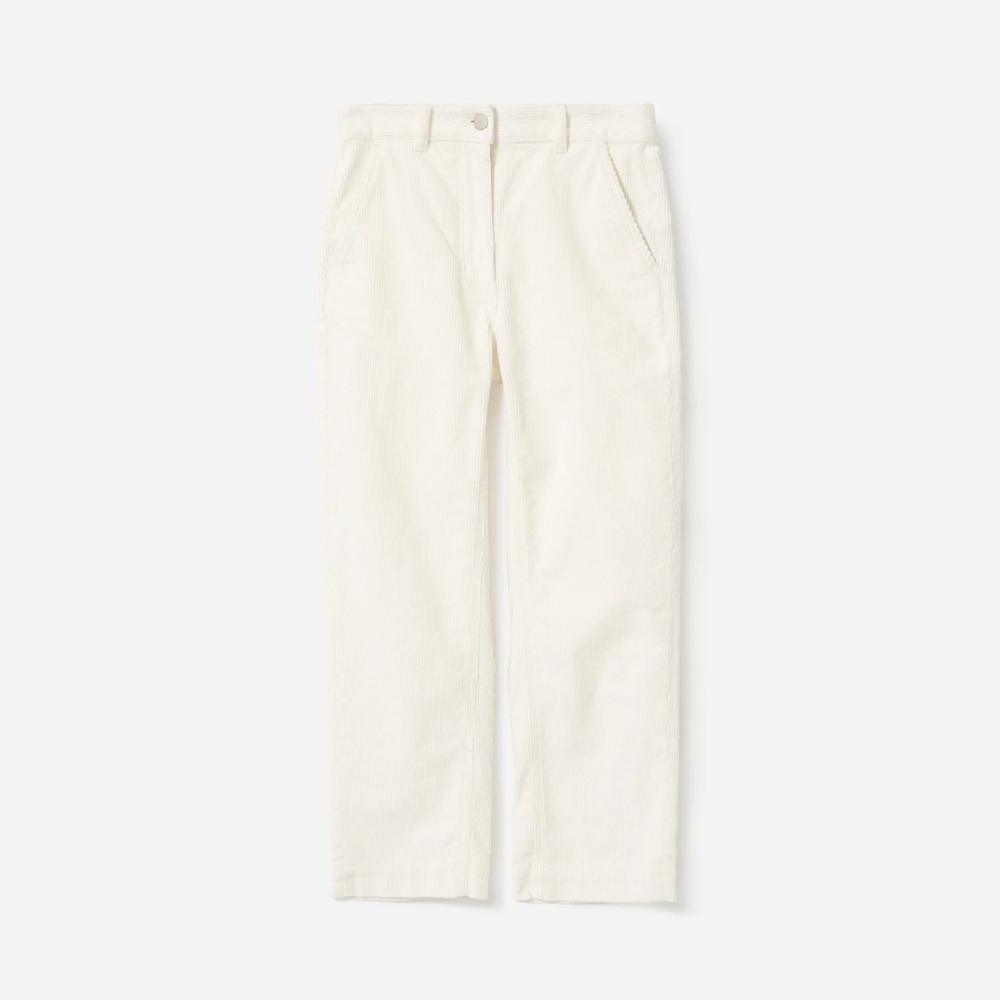Everlane Corduroy Straight Leg Crop (Bone)